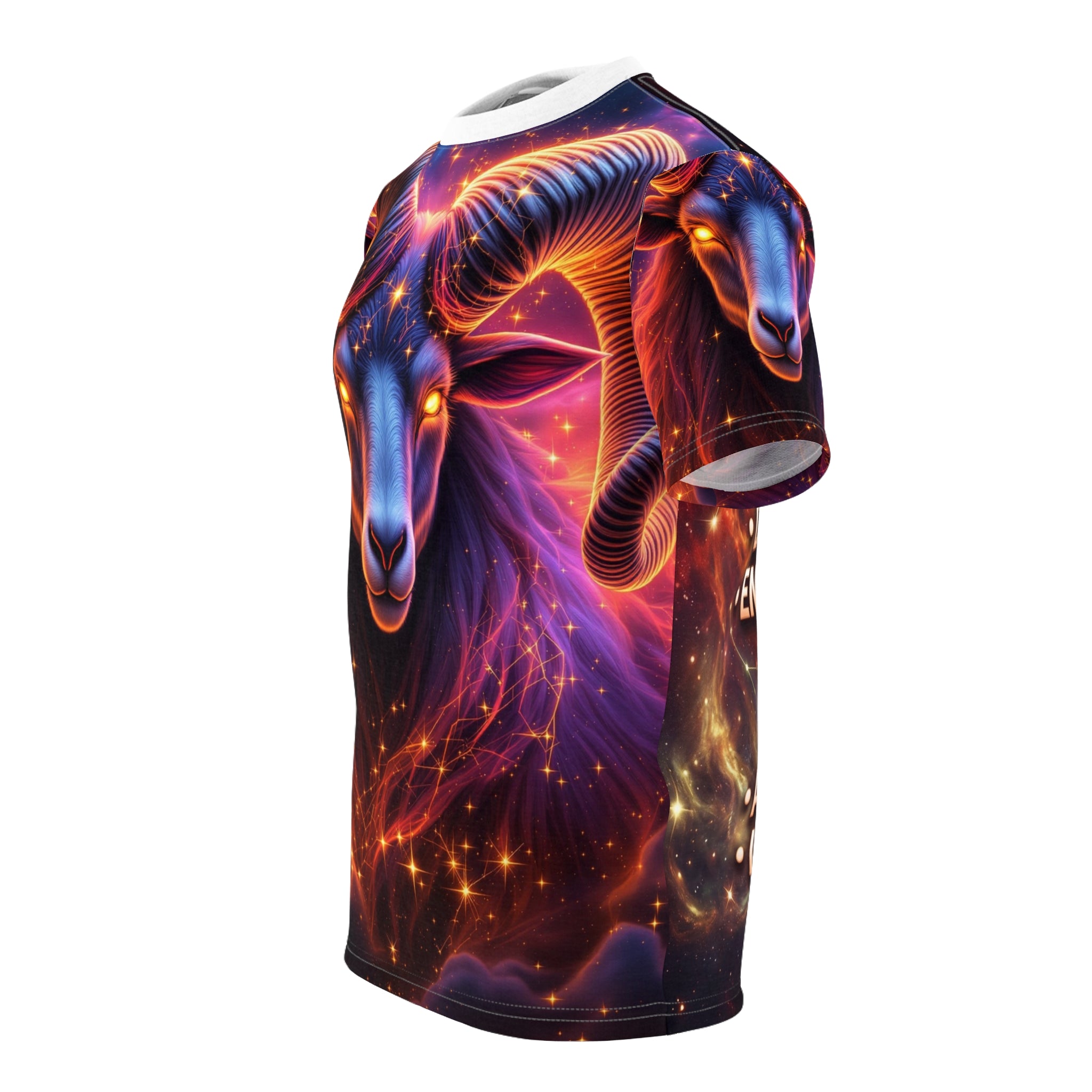 Aries Cosmic Ram Tee — Zodiac Traits Front & Back