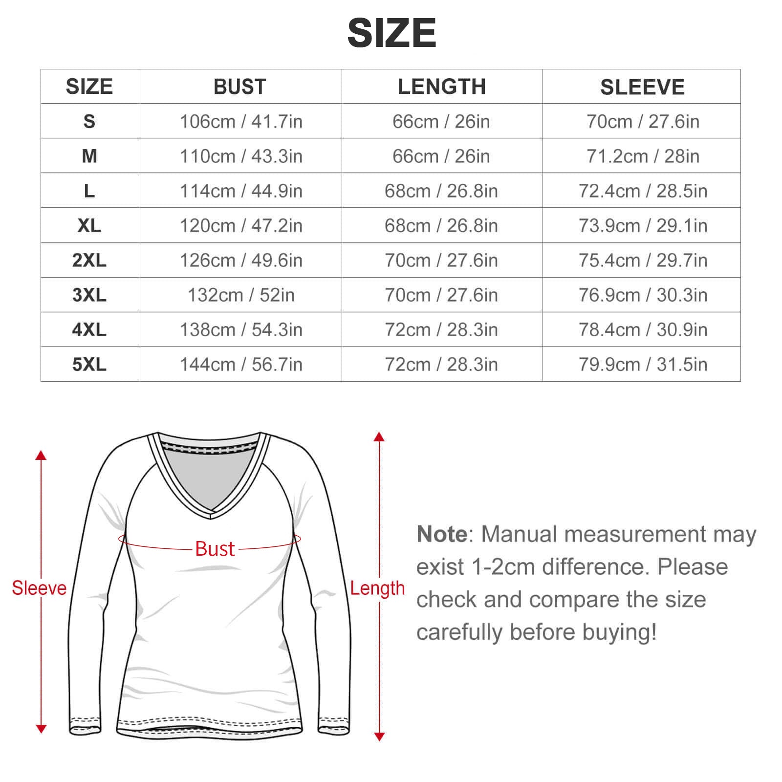 S+L REBEL V-neck Loose Long Sleeve